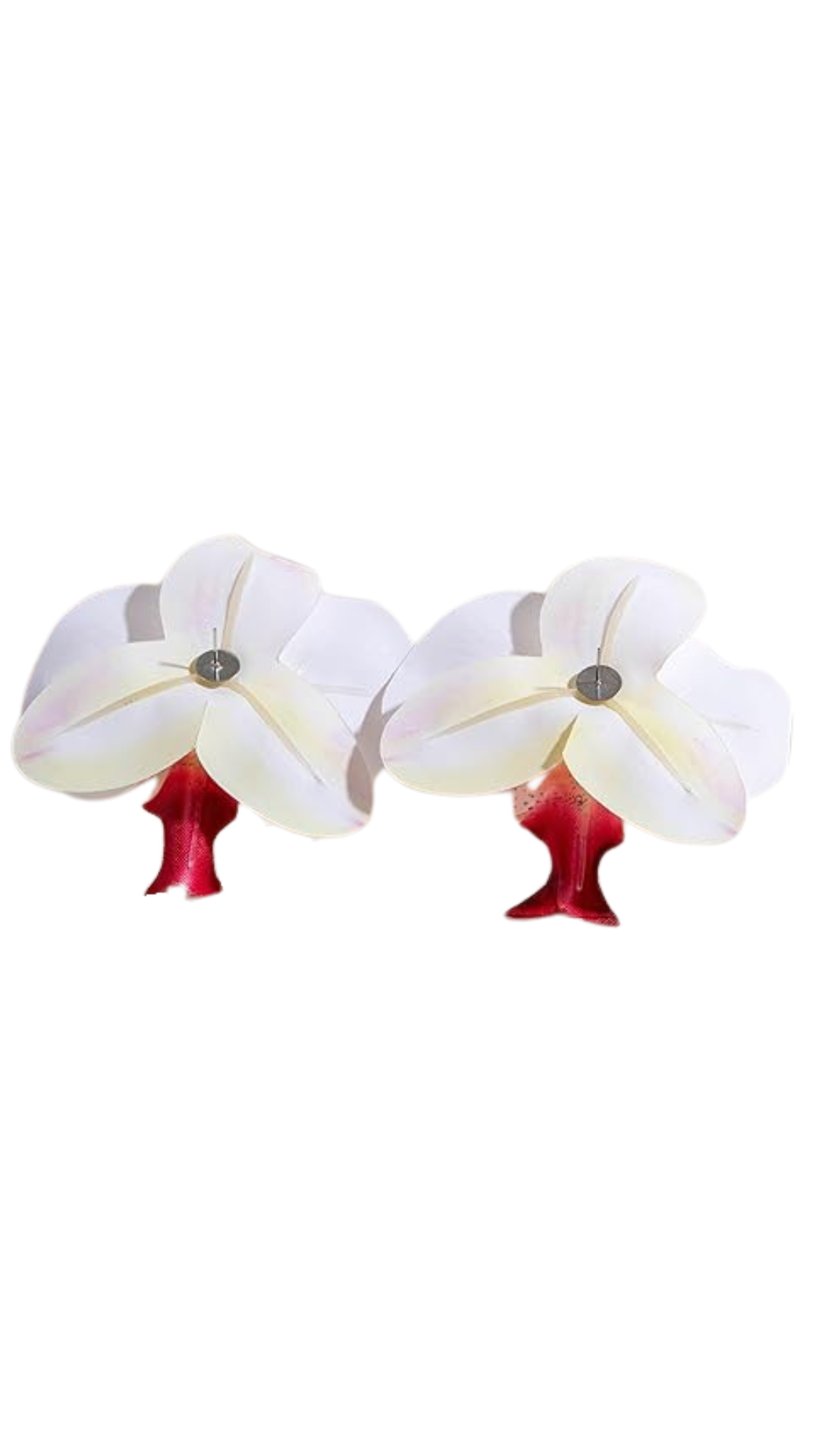 Orchid Flower Earring - Red Merlot