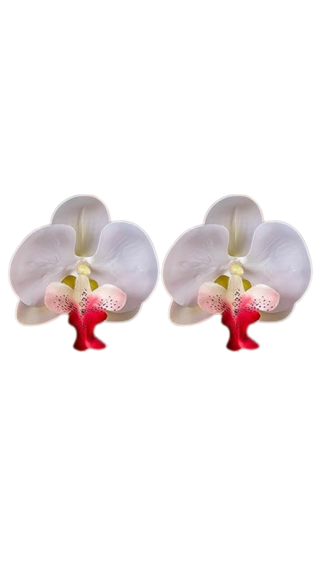 Orchid Flower Earring - Red Hint