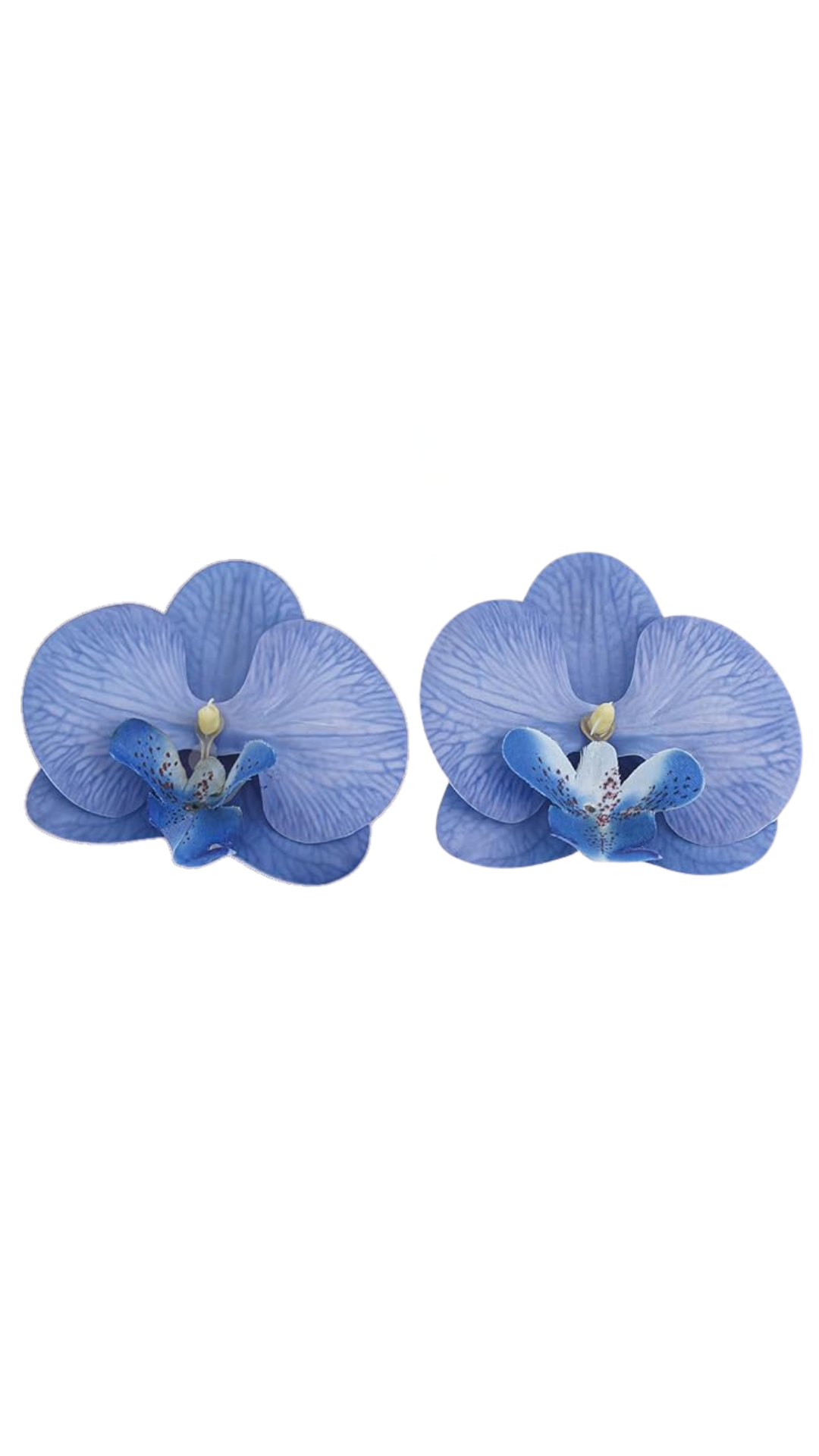 Orchid Flower Earring - Ocean Blue