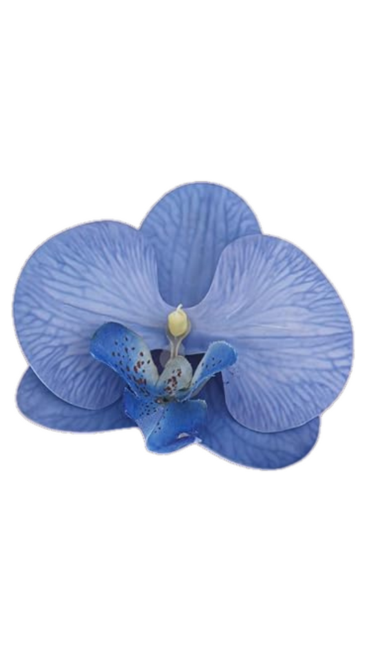 Orchid Flower Earring - Ocean Blue