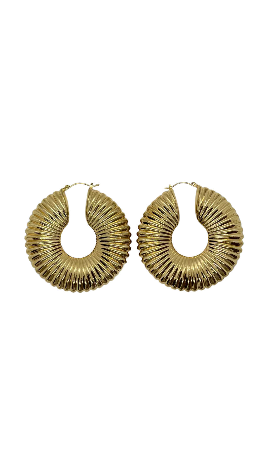 Golden Sun Flower Hoops