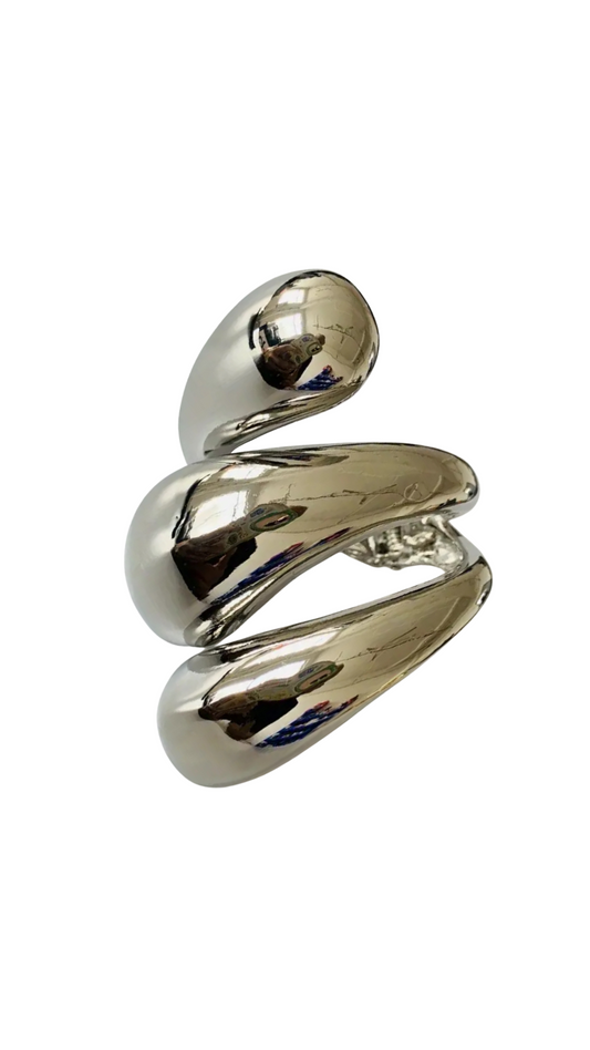Sculpted Silver Cuff Bracelet