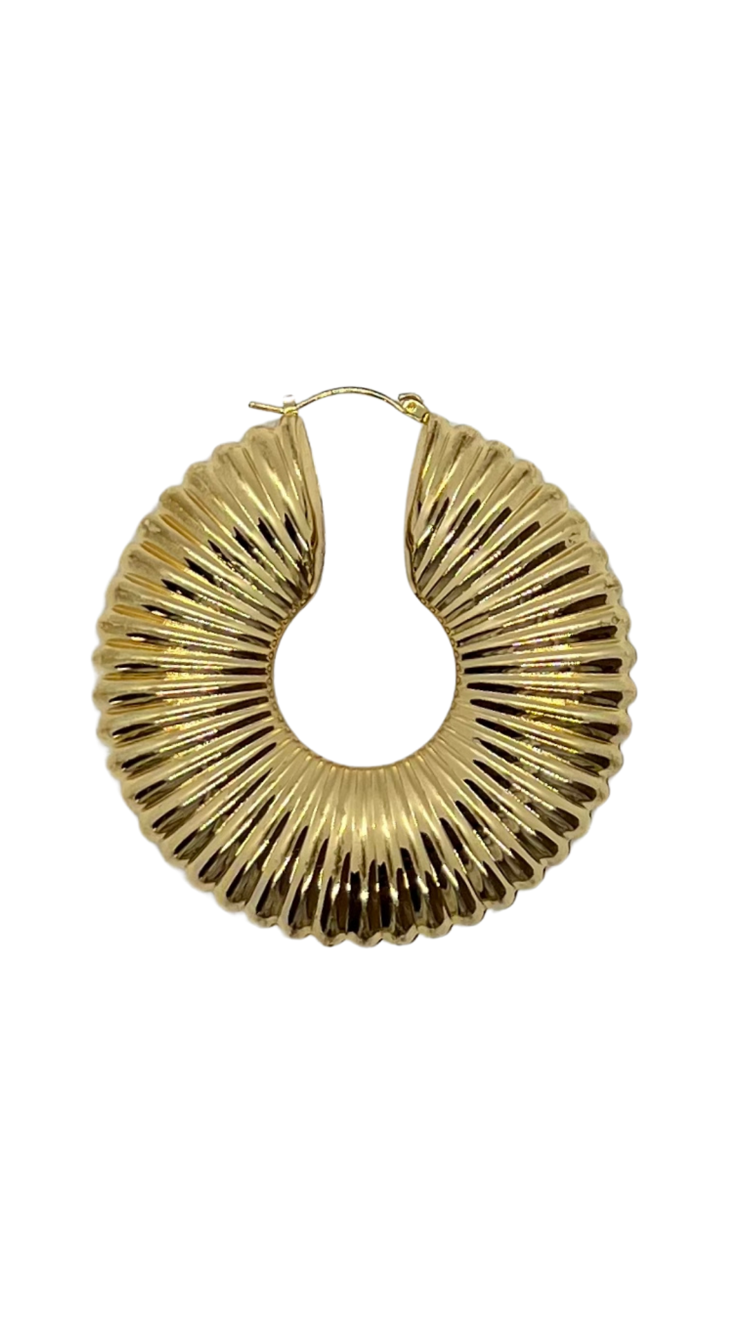 Golden Sun Flower Hoops