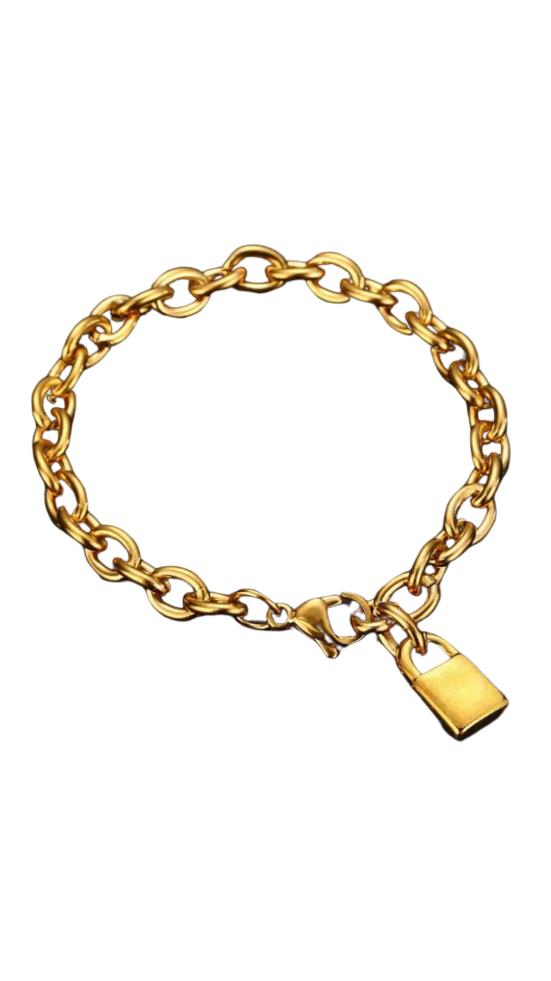 Golden Lock it Chain Bracelet